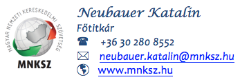 Neubauer Katalin névjegye az elérhetőségeivel